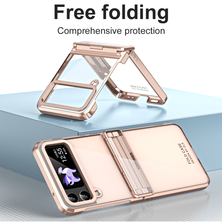 For Samsung Galaxy Z Flip4 5G Electroplating Phantom Series PC Folding Case with Hinge(Rose Gold) For Samsung Galaxy Z Flip4 5G Electroplating Phantom Series PC Folding Case with Hinge(Rose Gold)