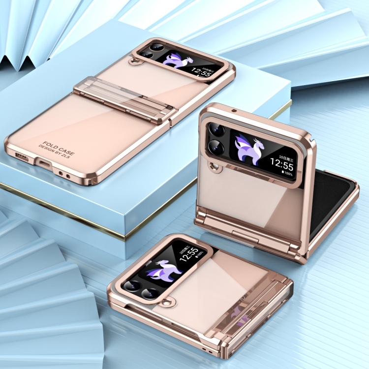 For Samsung Galaxy Z Flip4 5G Electroplating Phantom Series PC Folding Case with Hinge(Rose Gold) For Samsung Galaxy Z Flip4 5G Electroplating Phantom Series PC Folding Case with Hinge(Rose Gold)