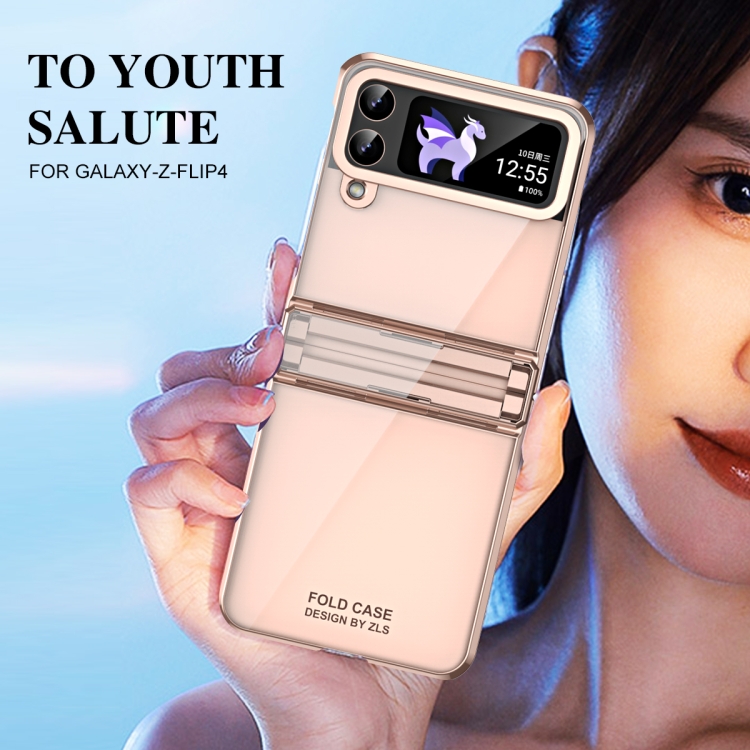 For Samsung Galaxy Z Flip4 5G Electroplating Phantom Series PC Folding Case with Hinge(Rose Gold) For Samsung Galaxy Z Flip4 5G Electroplating Phantom Series PC Folding Case with Hinge(Rose Gold)