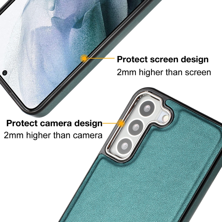 For Samsung Galaxy S23+ Leather Texture Full Coverage Phone Case(Green) For Samsung Galaxy S23+ Leather Texture Full Coverage Phone Case(Green)