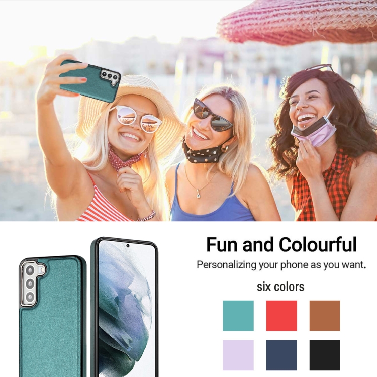 For Samsung Galaxy S23+ Leather Texture Full Coverage Phone Case(Green) For Samsung Galaxy S23+ Leather Texture Full Coverage Phone Case(Green)