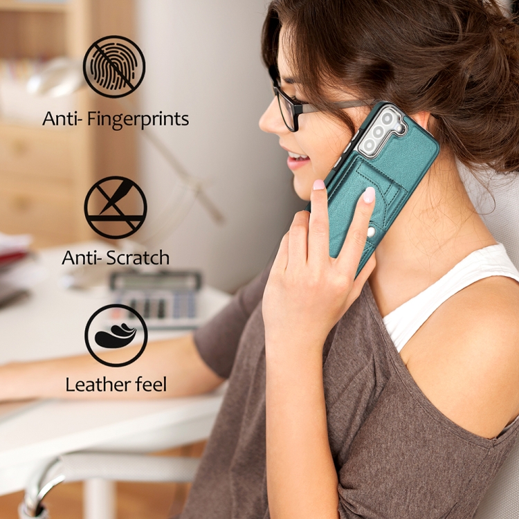 For Samsung Galaxy S23+ Shockproof Leather Phone Case with Card Holder(Green) For Samsung Galaxy S23+ Shockproof Leather Phone Case with Card Holder(Green)