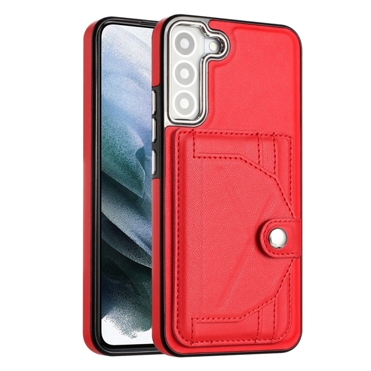 For Samsung Galaxy S23 Shockproof Leather Phone Case with Card Holder(Red) For Samsung Galaxy S23 Shockproof Leather Phone Case with Card Holder(Red)