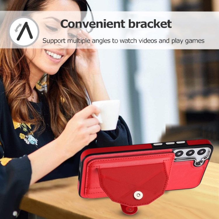 For Samsung Galaxy S23 Shockproof Leather Phone Case with Card Holder(Red) For Samsung Galaxy S23 Shockproof Leather Phone Case with Card Holder(Red)