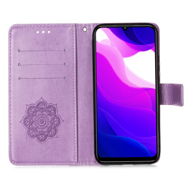 For Xiaomi Mi 10 Lite 5G / Mi 10 Youth 5G Dream Catcher Printing Horizontal Flip Leather Case with Holder & Card Slots & Wallet & Lanyard(Purple) - 3