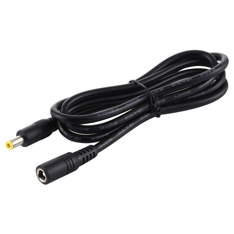 8A 5.5 x 2.5mm Female to Male DC Power Extension Cable, Cable Length:3m(Black) - 3