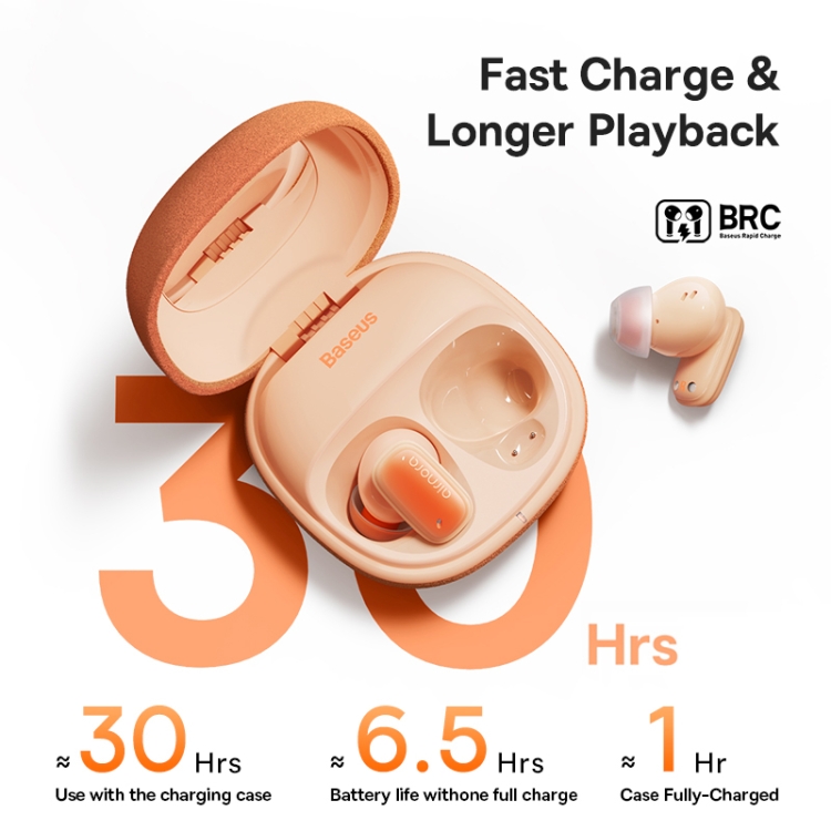 Baseus AirNora Series 2 TWS True Wireless Bluetooth Earphone(Orange) Baseus AirNora Series 2 TWS True Wireless Bluetooth Earphone(Orange)