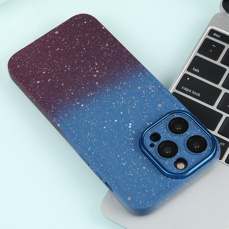 Para iPhone 15 Pro Max Gradient Starry Funda de silicona para