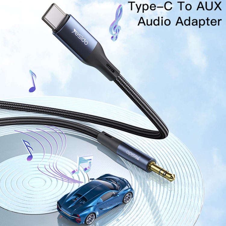 Yesido YAU36 Type-C to 3.5mm AUX Audio Adapter Cable(Black) - 6