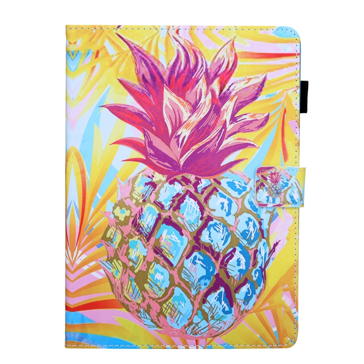 For iPad Mini (2019) Colored Drawing Pattern Horizontal Flip Leather Case with Holder & Card Slots & Anti-skid Strip & Wake-up / Sleep Sunction(Pineapple) For iPad Mini (2019) Colored Drawing Pattern Horizontal Flip Leather Case with Holder & Card Slots & Anti-skid Strip & Wake-up / Sleep Sunction(Pineapple)