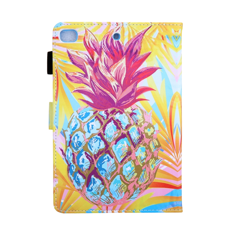 For iPad Mini (2019) Colored Drawing Pattern Horizontal Flip Leather Case with Holder & Card Slots & Anti-skid Strip & Wake-up / Sleep Sunction(Pineapple) For iPad Mini (2019) Colored Drawing Pattern Horizontal Flip Leather Case with Holder & Card Slots & Anti-skid Strip & Wake-up / Sleep Sunction(Pineapple)