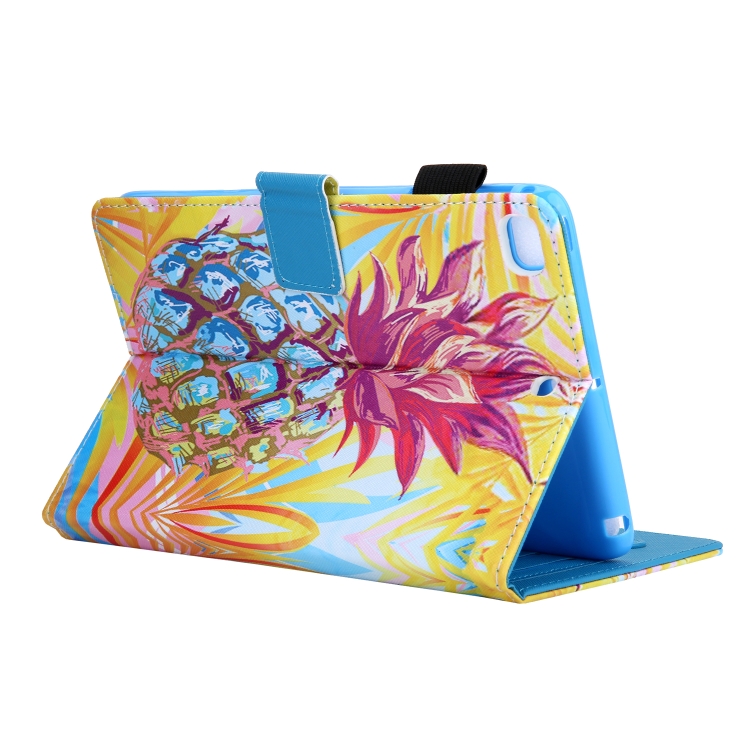 For iPad Mini (2019) Colored Drawing Pattern Horizontal Flip Leather Case with Holder & Card Slots & Anti-skid Strip & Wake-up / Sleep Sunction(Pineapple) For iPad Mini (2019) Colored Drawing Pattern Horizontal Flip Leather Case with Holder & Card Slots & Anti-skid Strip & Wake-up / Sleep Sunction(Pineapple)