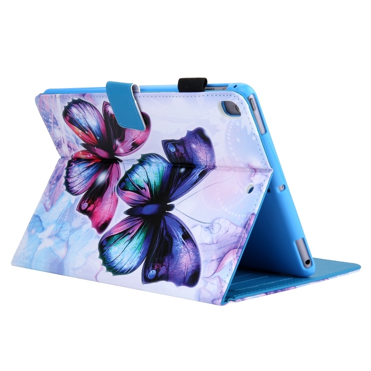 For iPad 5 Colored Drawing Pattern Horizontal Flip Leather Case with Holder & Card Slots & Anti-skid Strip & Wake-up / Sleep Sunction(Butterfly) For iPad 5 Colored Drawing Pattern Horizontal Flip Leather Case with Holder & Card Slots & Anti-skid Strip & Wake-up / Sleep Sunction(Butterfly)