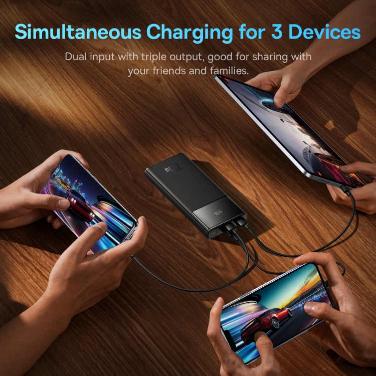 Baseus Portable Charger Power Bank,22.5W 10000mAh Fast Charging Portable  Phone Charger with Built in USB-C and iOS Output Cable, LED Display  Portable