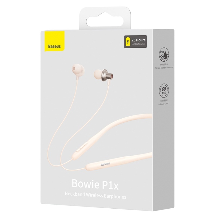 Baseus Bowie Series P1x In-Ear Neck-mounted Bluetooth Earphone(Beige) Baseus Bowie Series P1x In-Ear Neck-mounted Bluetooth Earphone(Beige)