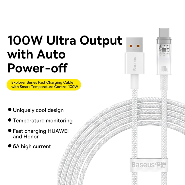 Cable USB A a USB C de carga inteligente de control de temperatura