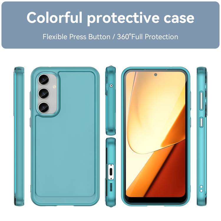 Samsung Galaxy S23 FE Candy Series TPU Phone Case(Transparent Blue) Samsung Galaxy S23 FE Candy Series TPU Phone Case(Transparent Blue)