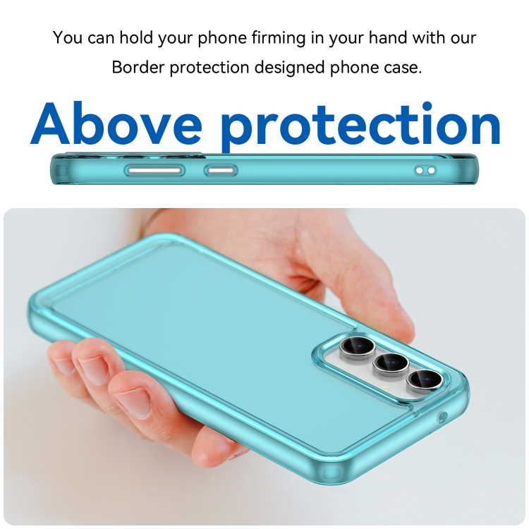 Samsung Galaxy S23 FE Candy Series TPU Phone Case(Transparent Blue) Samsung Galaxy S23 FE Candy Series TPU Phone Case(Transparent Blue)