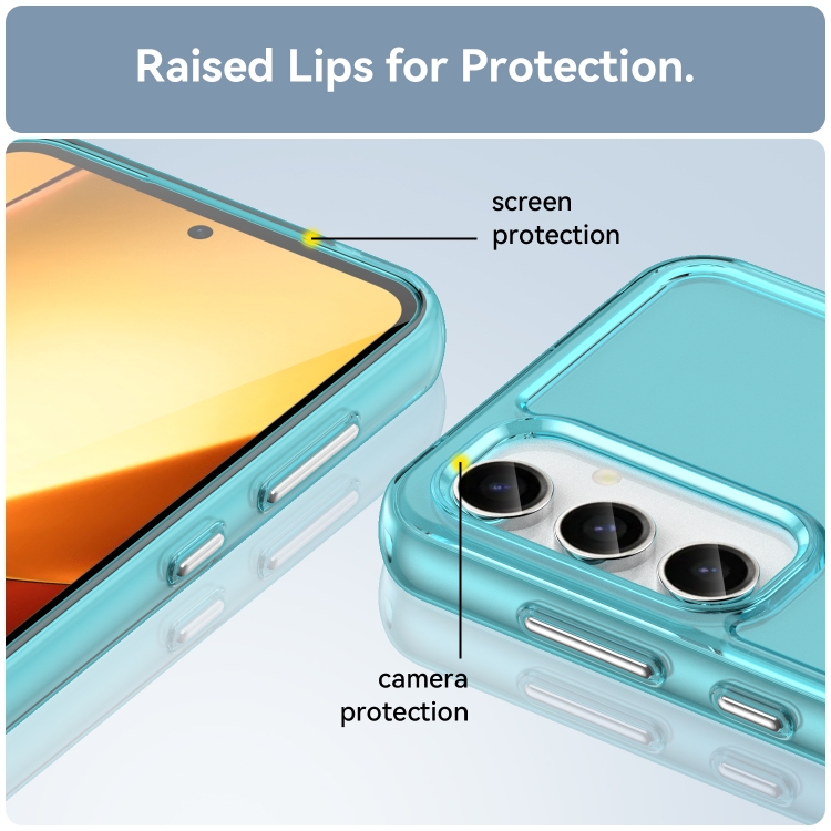 Samsung Galaxy S23 FE Candy Series TPU Phone Case(Transparent Blue) Samsung Galaxy S23 FE Candy Series TPU Phone Case(Transparent Blue)