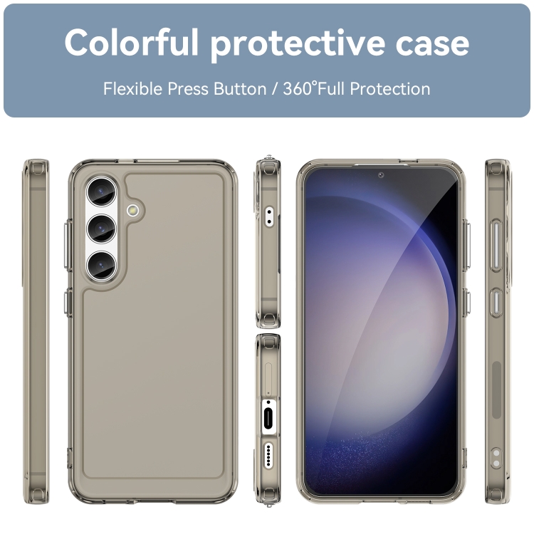 For Samsung Galaxy S24 5G Candy Series TPU Phone Case(Transparent Grey) For Samsung Galaxy S24 5G Candy Series TPU Phone Case(Transparent Grey)