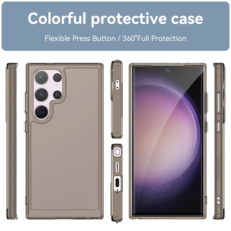 For Samsung Galaxy S24 Ultra 5G Candy Series TPU Phone Case(Transparent Grey)