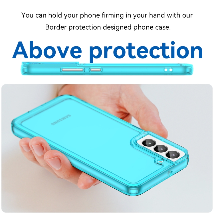 For Samsung Galaxy S22 5G Candy Series TPU Phone Case(Transparent Blue) For Samsung Galaxy S22 5G Candy Series TPU Phone Case(Transparent Blue)