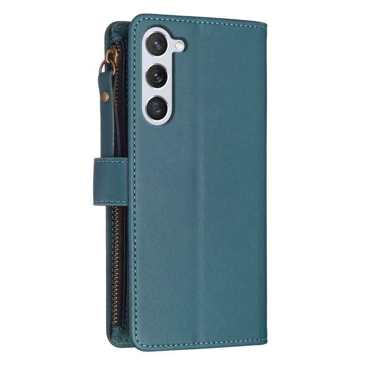 For Samsung Galaxy S23 5G 9 Card Slots Zipper Wallet Leather Flip Phone Case(Green) For Samsung Galaxy S23 5G 9 Card Slots Zipper Wallet Leather Flip Phone Case(Green)