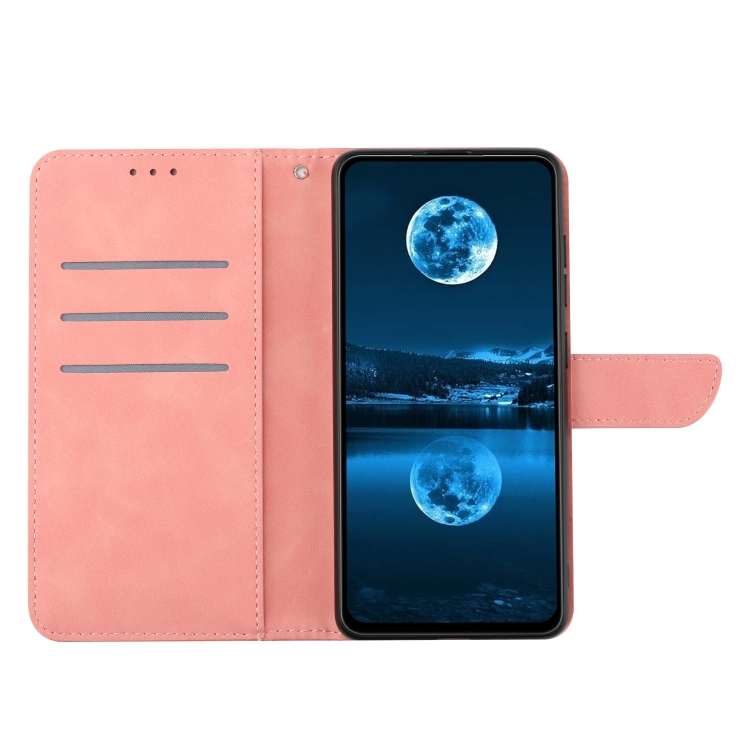 For iPhone 16 Plus Stitching Embossed Leather Phone Case(Pink) For iPhone 16 Plus Stitching Embossed Leather Phone Case(Pink)