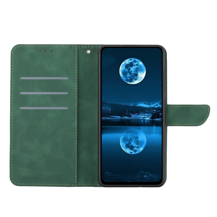 For iPhone 16 Stitching Embossed Leather Phone Case(Green) For iPhone 16 Stitching Embossed Leather Phone Case(Green)