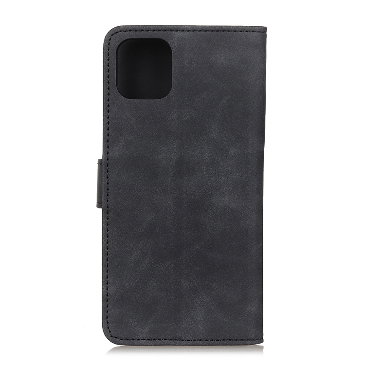 For iPhone 12 / 12 Pro KHAZNEH Retro Texture PU + TPU Horizontal Flip Leather Case with Holder & Card Slots & Wallet(Black) - 2