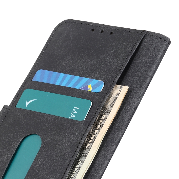 For iPhone 12 / 12 Pro KHAZNEH Retro Texture PU + TPU Horizontal Flip Leather Case with Holder & Card Slots & Wallet(Black) - 5