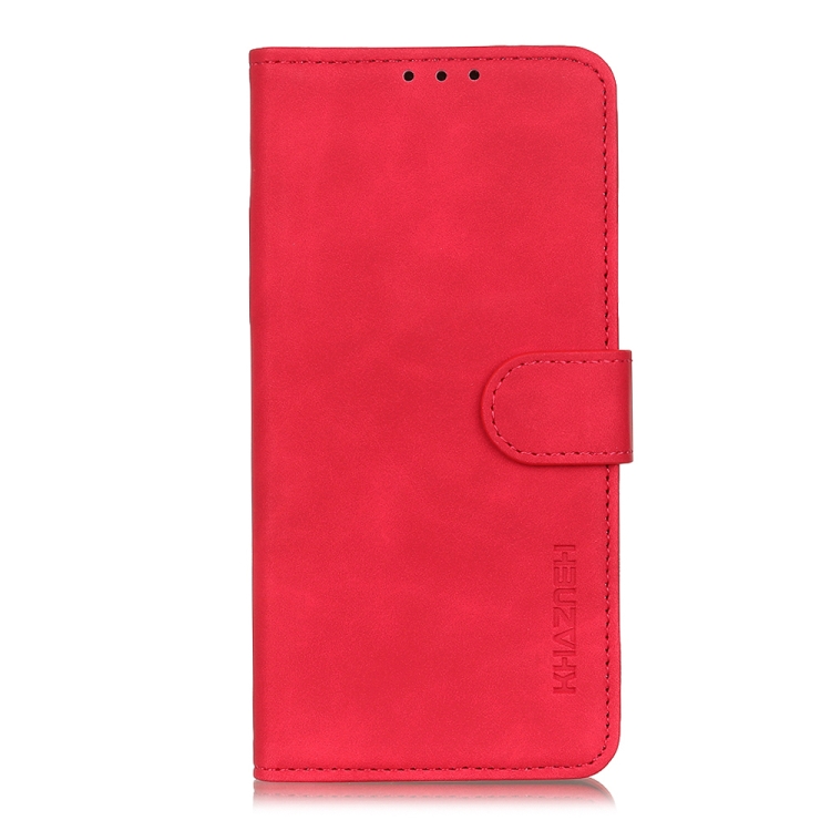 For iPhone 12 Pro Max KHAZNEH Retro Texture PU + TPU Horizontal Flip Leather Case with Holder & Card Slots & Wallet(Red) - 1