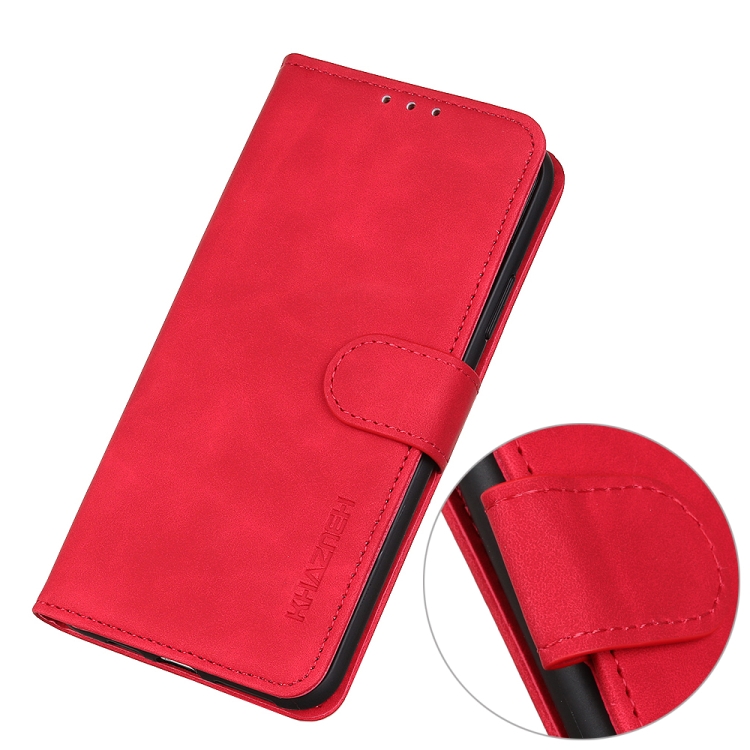 For iPhone 12 Pro Max KHAZNEH Retro Texture PU + TPU Horizontal Flip Leather Case with Holder & Card Slots & Wallet(Red) - 6