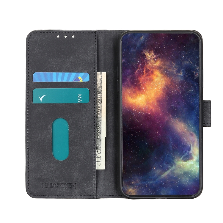 For Xiaomi Redmi Note 9S / Note 9 Pro / Note 9 Pro Max KHAZNEH Retro Texture PU + TPU Horizontal Flip Leather Case with Holder & Card Slots & Wallet(Black) - 3