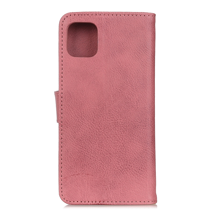 For iPhone 12 Pro Max KHAZNEH Cowhide Texture Horizontal Flip Leather Case with Holder & Card Slots & Wallet(Pink) - 2