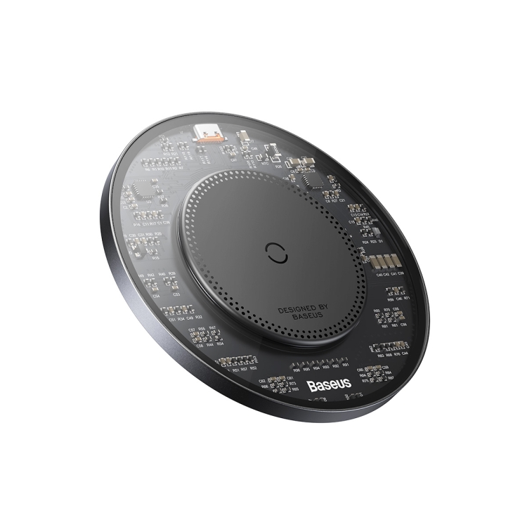 Baseus BS-W530 15W QI Fast Wireless Charger with USB-C / Type-C Cable(Black) Baseus BS-W530 15W QI Fast Wireless Charger with USB-C / Type-C Cable(Black)