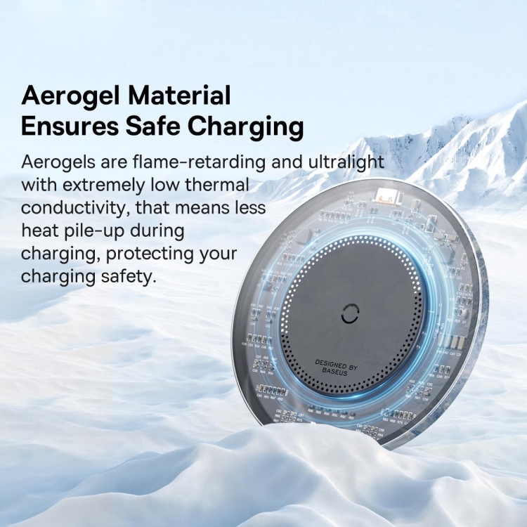 Baseus BS-W530 15W QI Fast Wireless Charger with USB-C / Type-C Cable(Black) Baseus BS-W530 15W QI Fast Wireless Charger with USB-C / Type-C Cable(Black)
