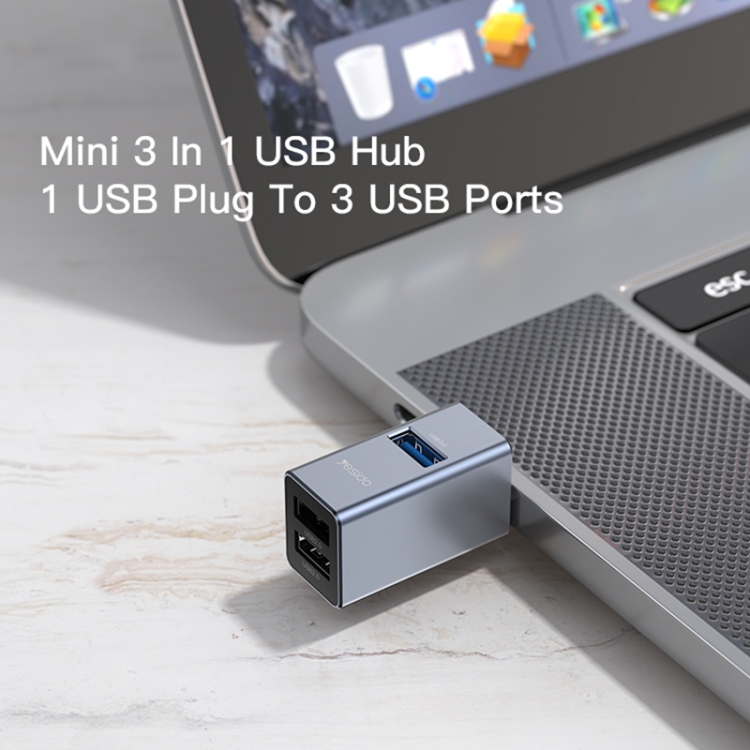 Yesido HB14 3 en 1 Adaptador USB 3.0 Mini Splitter HUB - 1