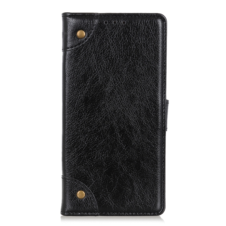 For iPhone 12 mini Copper Buckle Nappa Texture Horizontal Flip Leather Case with Holder & Card Slots & Wallet(Black) - 1