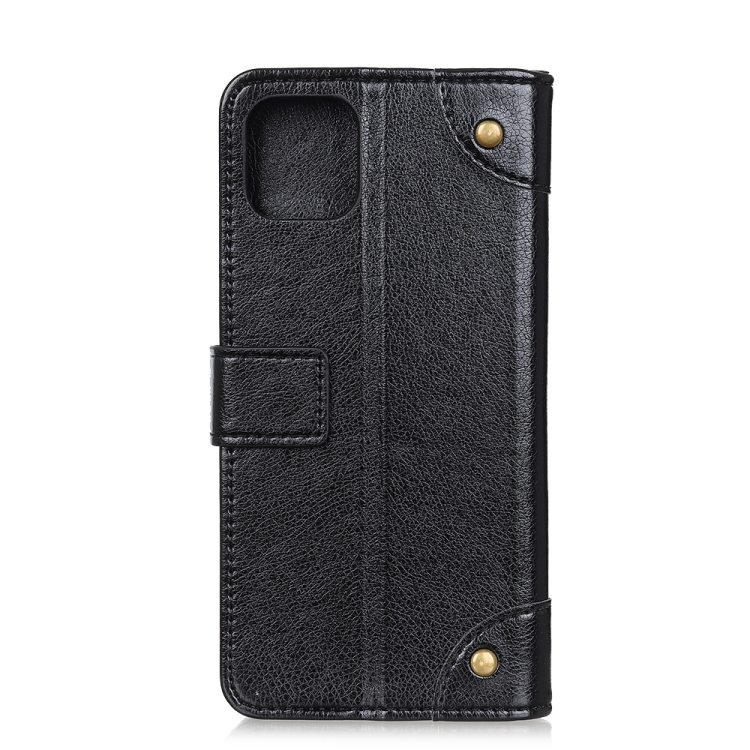 For iPhone 12 mini Copper Buckle Nappa Texture Horizontal Flip Leather Case with Holder & Card Slots & Wallet(Black) - 2
