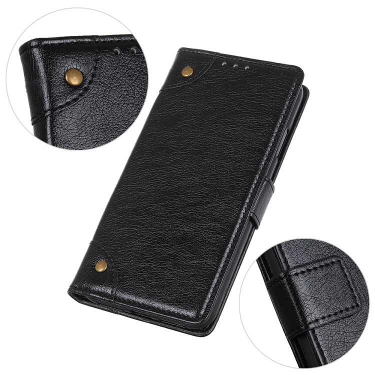 For iPhone 12 mini Copper Buckle Nappa Texture Horizontal Flip Leather Case with Holder & Card Slots & Wallet(Black) - 5
