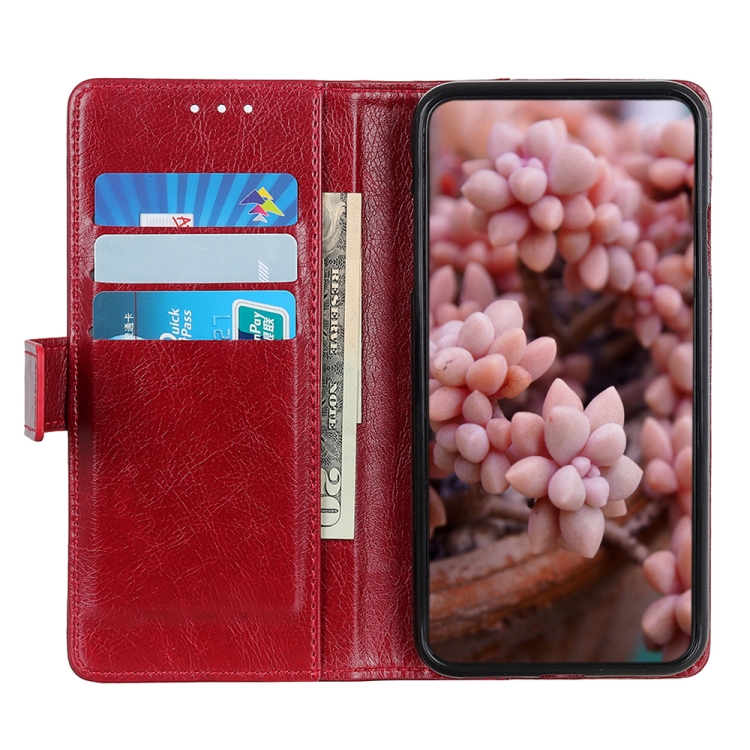 For iPhone 12 mini Copper Buckle Nappa Texture Horizontal Flip Leather Case with Holder & Card Slots & Wallet(Red Wine) - 3
