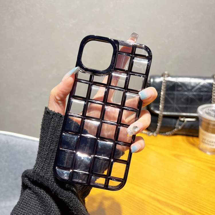 For iPhone 13 Pro Max 3D Grid Phone Case(Rose Red) For iPhone 13 Pro Max 3D Grid Phone Case(Rose Red)