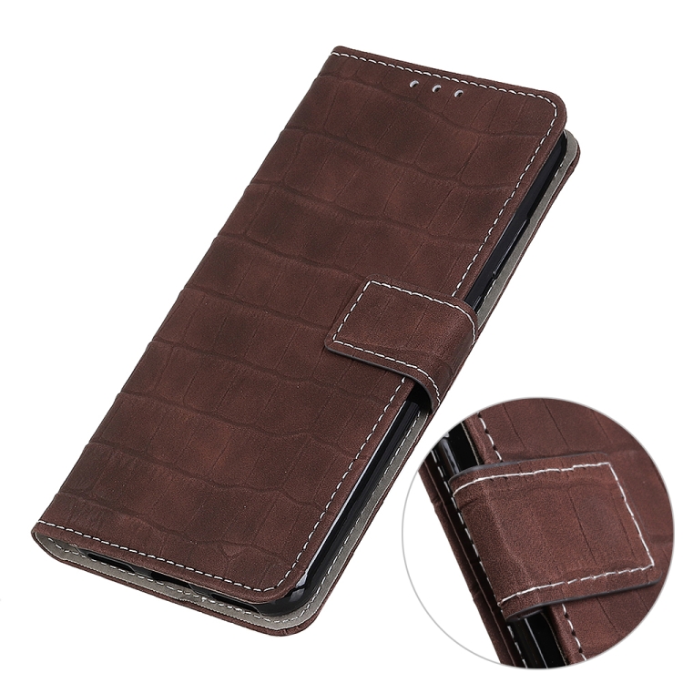For iPhone 12 / 12 Pro Crocodile Texture Horizontal Flip Leather Case with Holder & Card Slots & Wallet(Brown) - 5