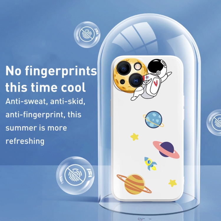 For iPhone SE 2022 / SE 2020 / 8 / 7 Hug Moon Astronaut Pattern TPU Phone Case(White) For iPhone SE 2022 / SE 2020 / 8 / 7 Hug Moon Astronaut Pattern TPU Phone Case(White)