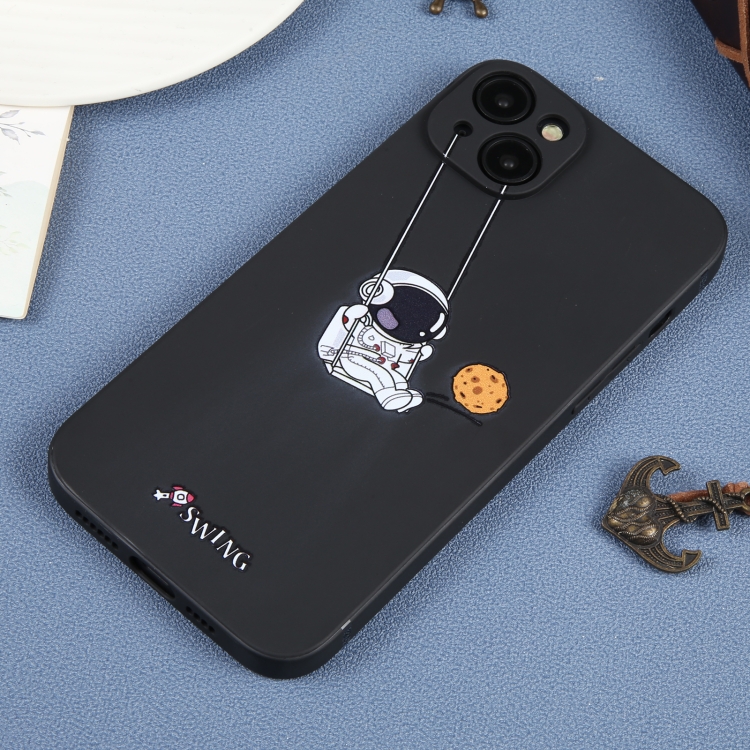 For iPhone 11 Astronaut Swinging Pattern TPU Phone Case(Black) For iPhone 11 Astronaut Swinging Pattern TPU Phone Case(Black)