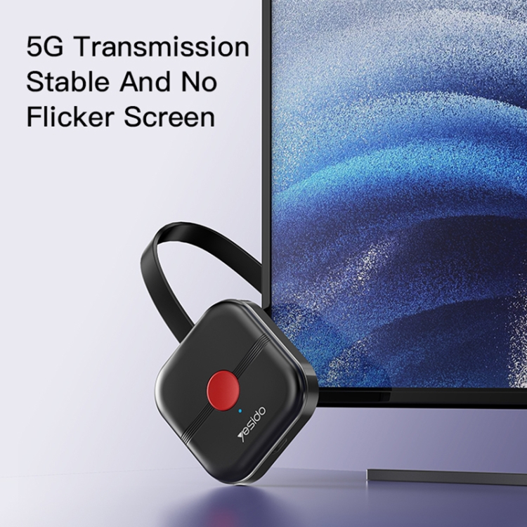 Yesido TV10 HD Wireless Screen Display Receiver, Specification:2.4G+4K(Black) - 4