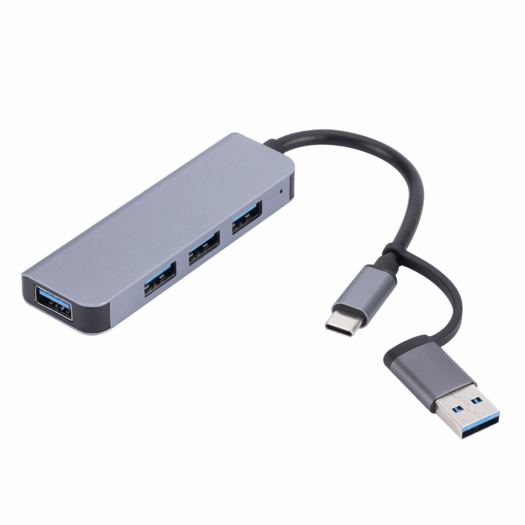 2301 4 in 1 USB+USB-C/Type-C to USB Multi-function Docking Station HUB Adapter - 2