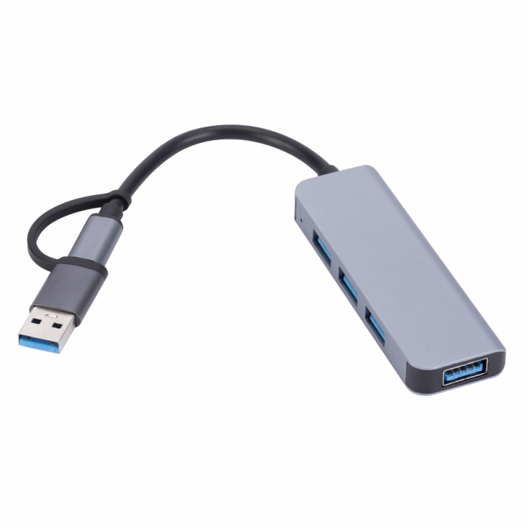 2301 4 in 1 USB+USB-C/Type-C to USB Multi-function Docking Station HUB Adapter - 3