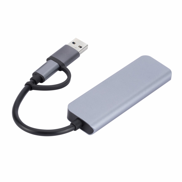 2301 4 in 1 USB+USB-C/Type-C to USB Multi-function Docking Station HUB Adapter - 4